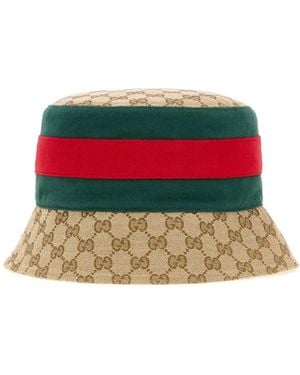 Gucci Gg Fabric Bucket Hat - Red