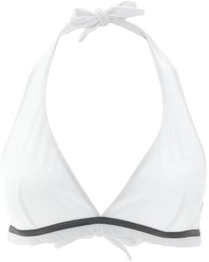 Brunello Cucinelli 'Monile' Bikini Top - White