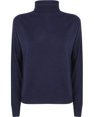 Drumohr Turtle Neck Sweater - Blue