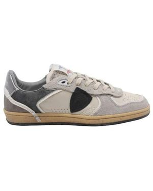 Philippe Model Philippe Model Milk Calf Leather Shoes - Gray