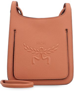MCM Mini Leather Hobo Handbag - Brown