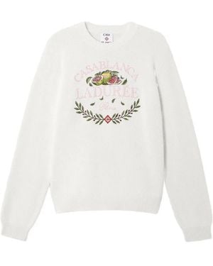 CASABLANCA Crew Neck Jumper - White