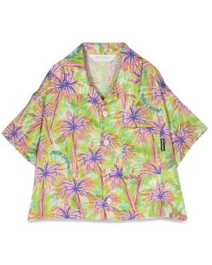 Palm Angels Bowling Shirt - Grey