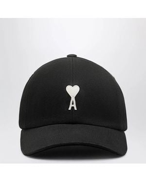 Ami Paris Ami De Coeur Baseball Cap - Black