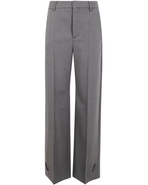 Jean Paul Gaultier Tailoring Trouser With Hem Buttoning Detail - Gray