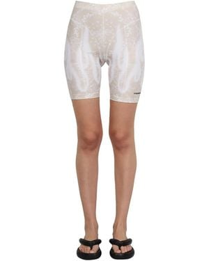 Vision Of Super Paisley Pattern Cyclist Bermuda - White