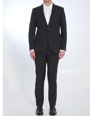 Tagliatore Virgin Wool Two-Piece Suit - Black