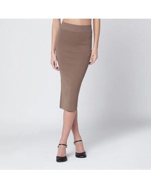 Entire studios Light Viscoseblend Midi Skirt - Brown