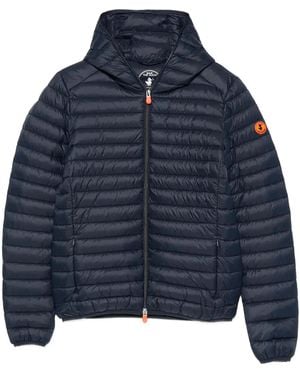 Save The Duck Donald Quilted Hooded Jacket - Blue