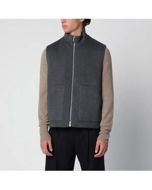 Lardini Zip-Up Vest - Gray