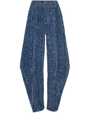 ROTATE BIRGER CHRISTENSEN Wide Denim Pants - Blue