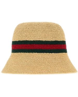 Gucci Hat W Cassie Straw - Natural