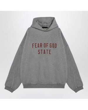 Fear Of God Hoodie With Logo - Gray