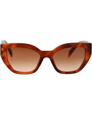 Prada Cognac Tartarugato Acetate Sunglasses - Brown