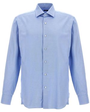 Barba Napoli Cotton Shirt - Blue