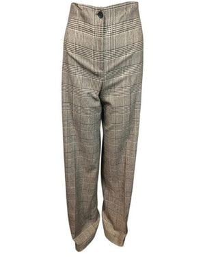 D.exterior Wenge Wool Pants - Brown