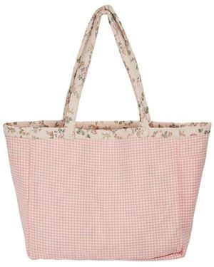 Emile Et Ida Emile & Ida Borsa "The Tote Bag" A Quadretti - Pink