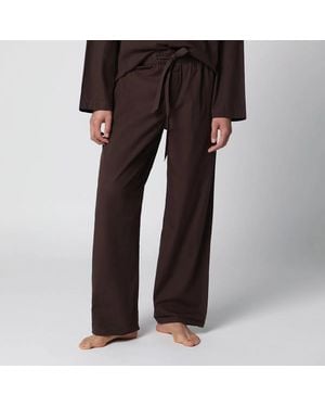 Tekla Cotton Pyjama Trousers - Black