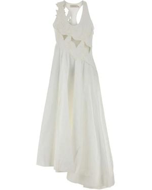 Zimmermann Luna Applique Midi Dress - White