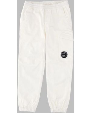 C.P. Company C. P. Company Boys Cargo Trousers With Stretch Cotton - White