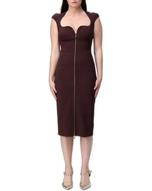 Elisabetta Franchi Double Stretch Crepe Dress - Red