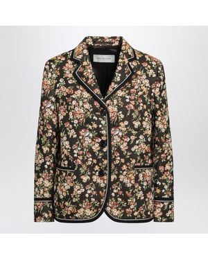 Dries Van Noten Floral Gobelin Blazer - Brown