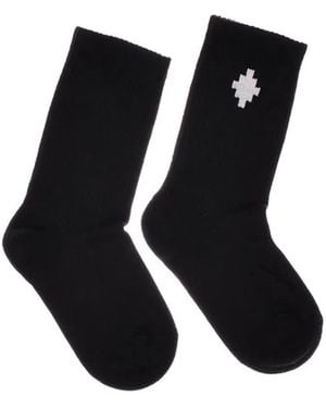Marcelo Burlon Marcelo Burlon County Of Milan Logo Cross High Socks - Black