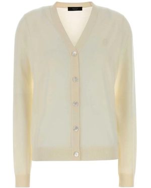 Gucci Ivory Wool Cardigan - Natural