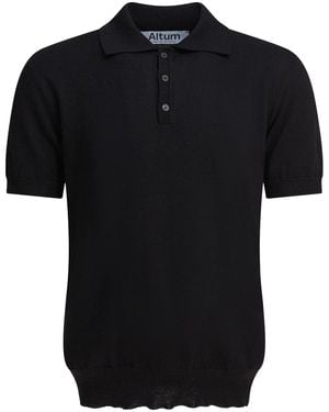 Altum Cotton Polo Shirt - Black