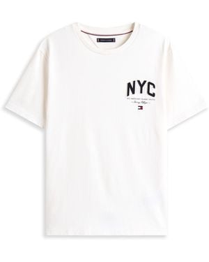 Tommy Hilfiger Ivory T-Shirt With Print - White