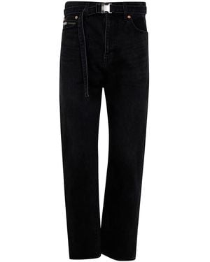 Sacai Straight Denim Pants - Black