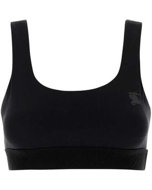 Burberry Stretch Nylon Crop-Top - Black