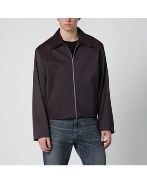 Our Legacy Grape-Colored Formflex Fabric Zip-Up Jacket - Black