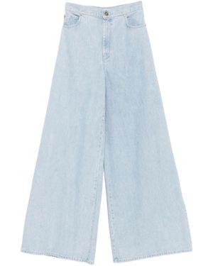 Max Mara Wide-Leg Denim Jeans - Blue