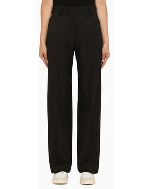 Palm Angels Wool Blend Pants - Black