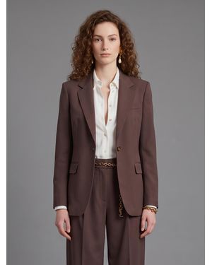 SUTTON NEW YORK Single-Breasted Jacket - Brown