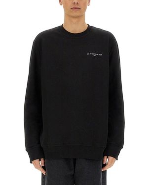 ih nom uh nit Crown Mask Print Sweatshirt - Black