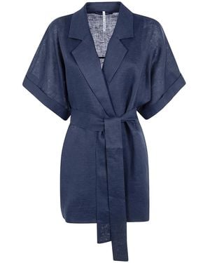 Liviana Conti "Darnell" Belt Jacket - Blue