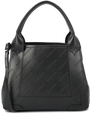 Balenciaga Leather Cabas Xs Handbag - Black