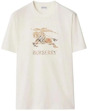 Burberry Chalt Cotton T-Shirt - White