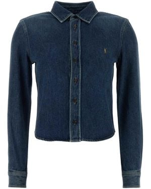 Saint Laurent Day Shirt Cassandre - Blue