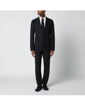 Lardini Single-Breasted Wool-Blend Suit - Black