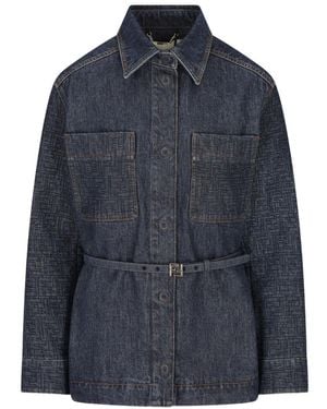 Fendi Denim Cotton Jacket - Blue