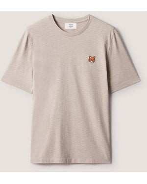 Maison Kitsuné Maison Kitsuné Fox Head Regular Tee Shirt - Natural