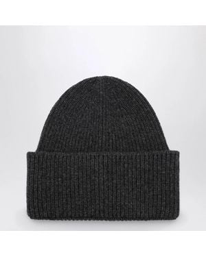 Destin Anthracite Cashmere Blend Beanie - Black