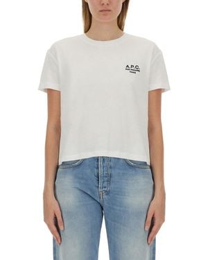 A.P.C. T-Shirt Con Logo - White