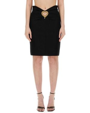 Moschino Heart Skirt - Black