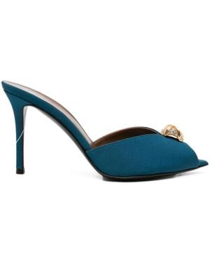 Giuseppe Zanotti Intriigo Leather Mules - Blue