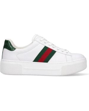 Gucci Ace Leather Trainers - White