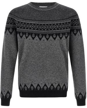 McQueen 'Skull' Sweater - Gray